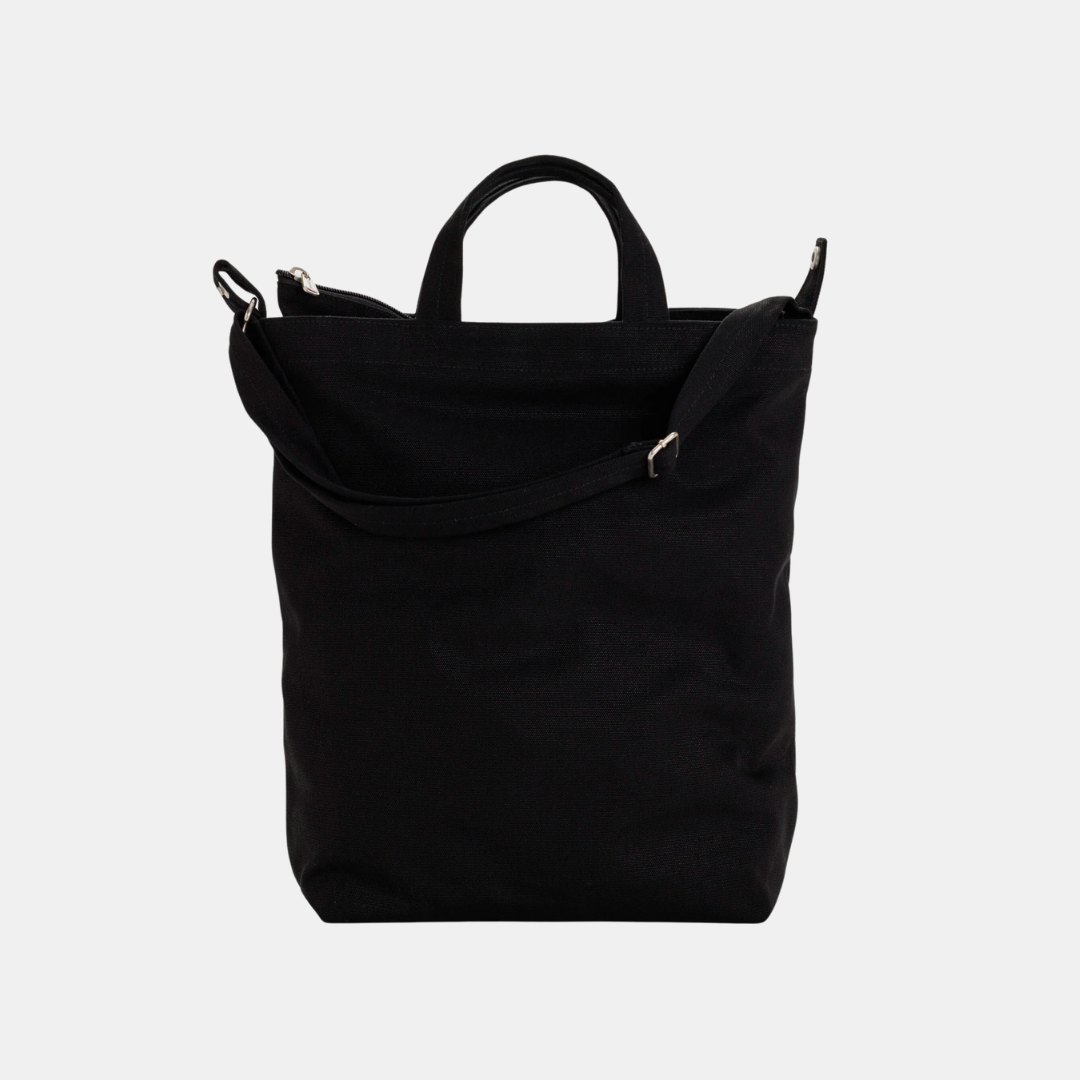 Black Zip Duck Tote
