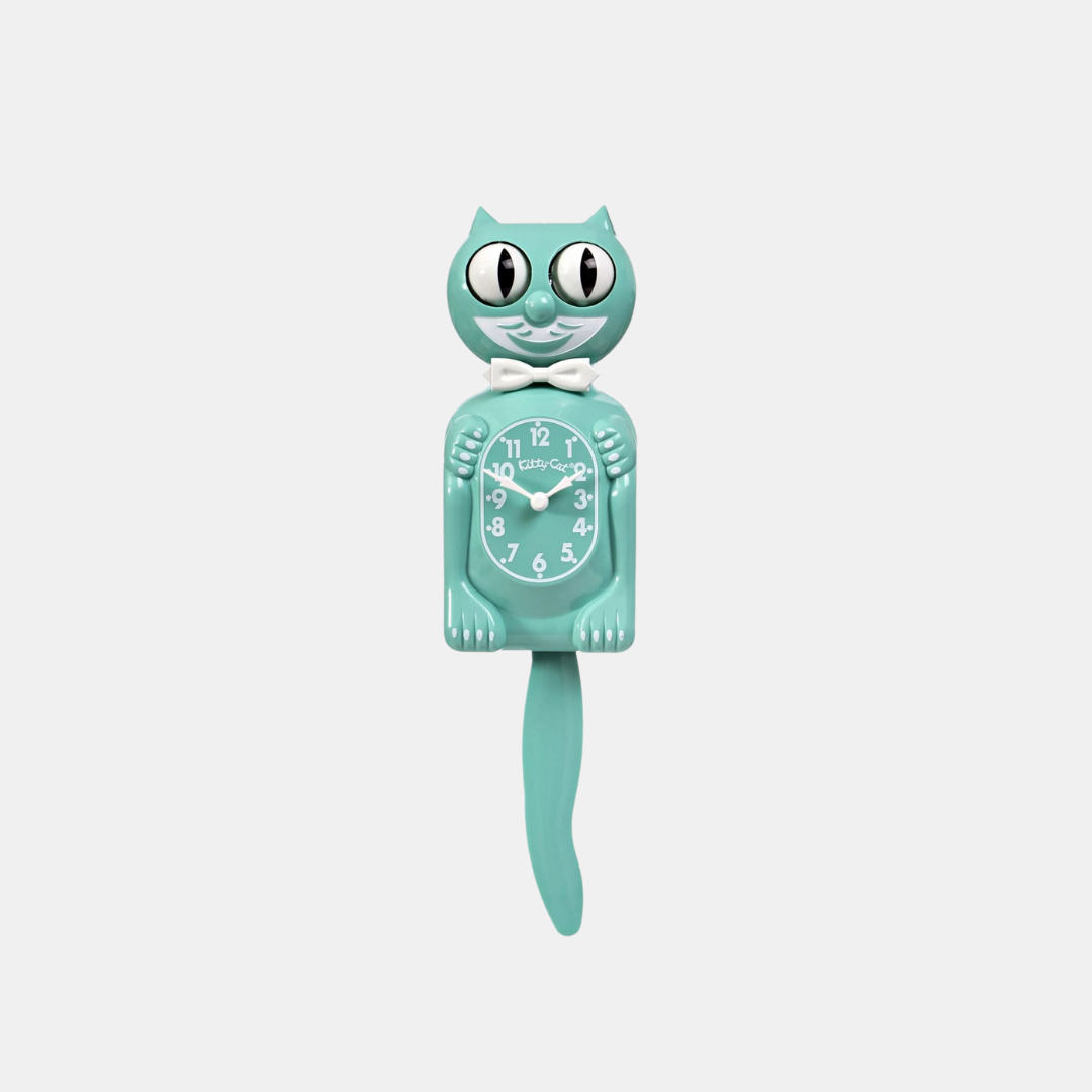 Ocean Waves Small Kitty-Cat Klock