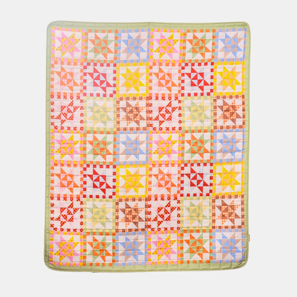 Star Patchwork Quilted Blanket