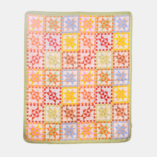 Star Patchwork Quilted Blanket
