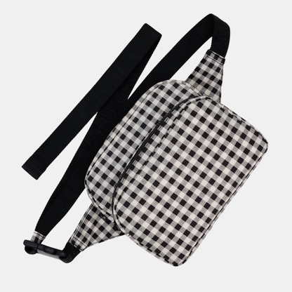 Black and White Gingham Fanny Pack
