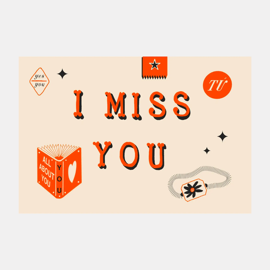 I Miss You Postcard