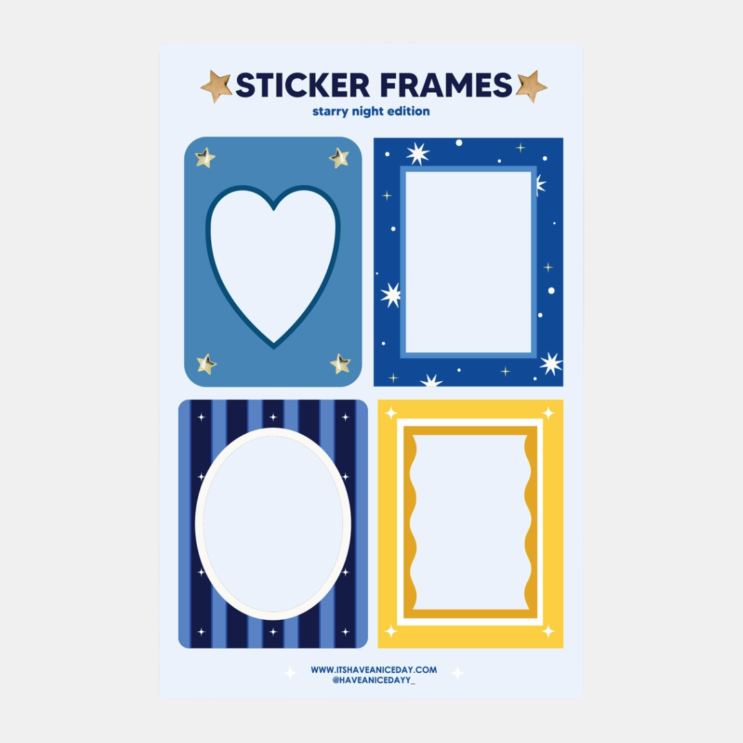 Starry Night Sticker Frames