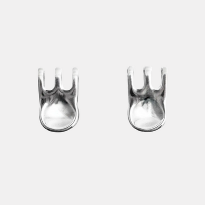 Silver Mini Claw Clip Earrings