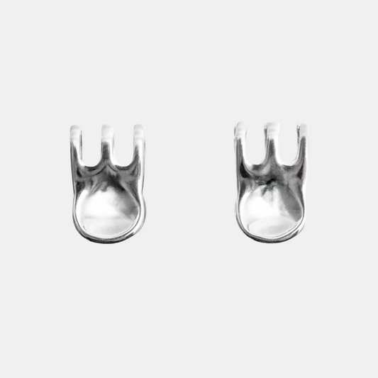 Silver Mini Claw Clip Earrings