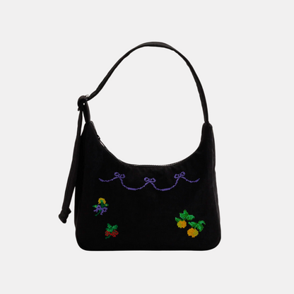 Cross Stitch Mini Nylon Shoulder Bag