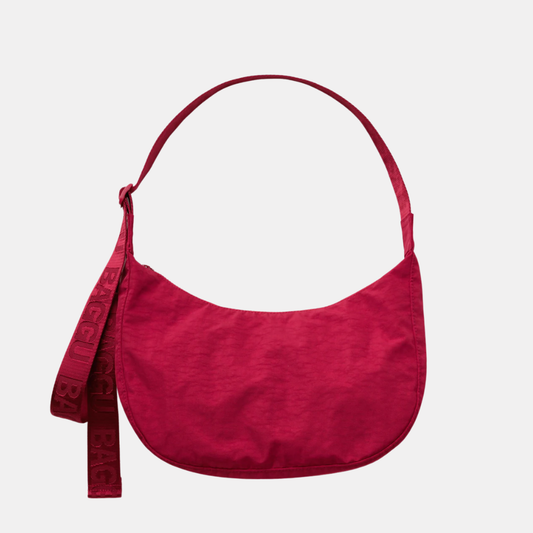 Cherry Medium Nylon Crescent Bag
