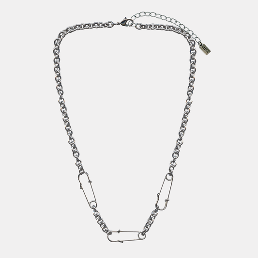 Safety Pin Link Necklace