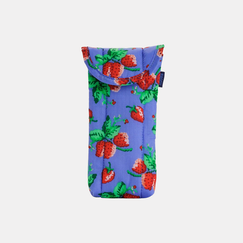 Wild Strawberries Puffy Glasses Sleeve