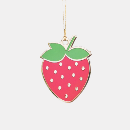 Enamel Strawberry Ornament
