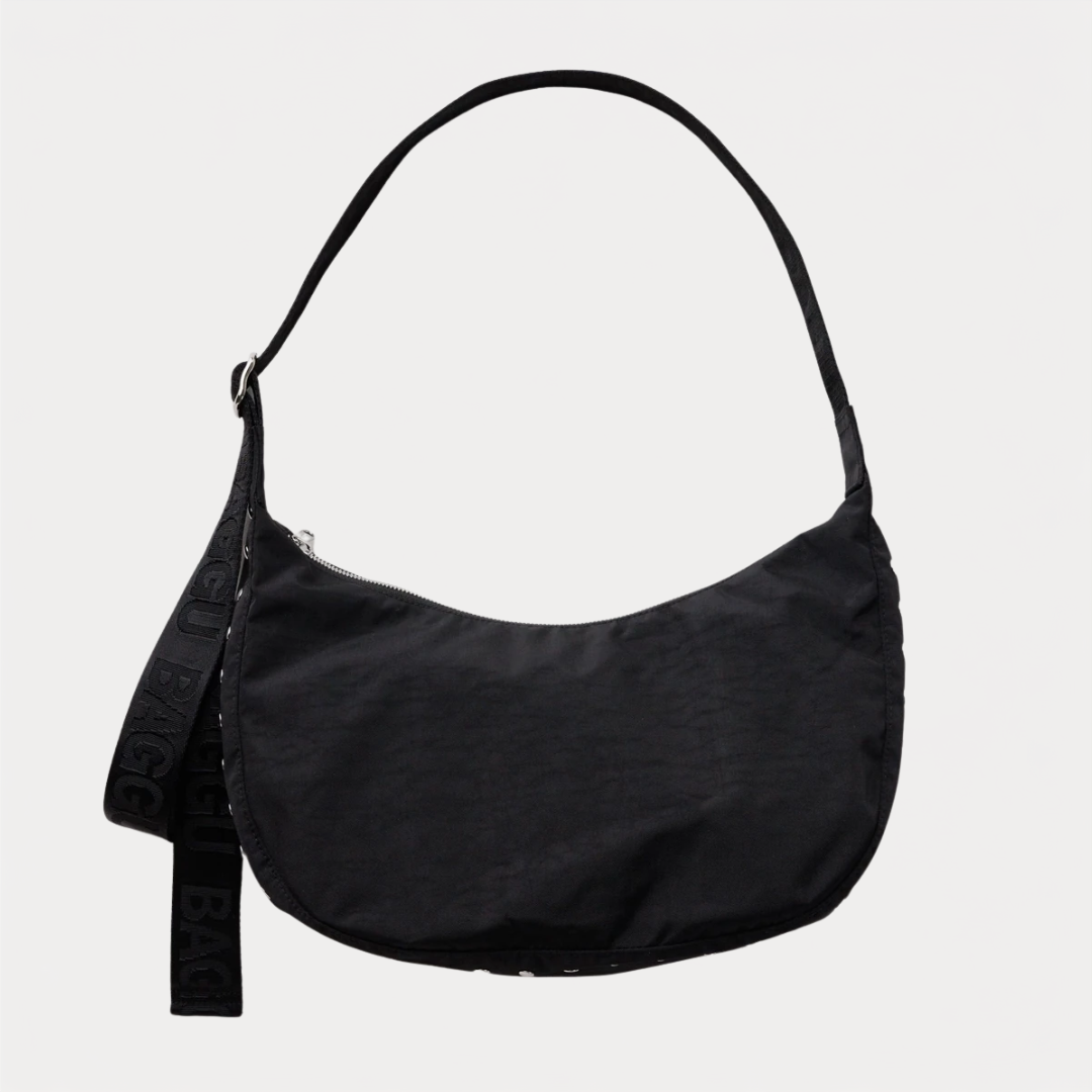 Studs Medium Nylon Crescent Bag