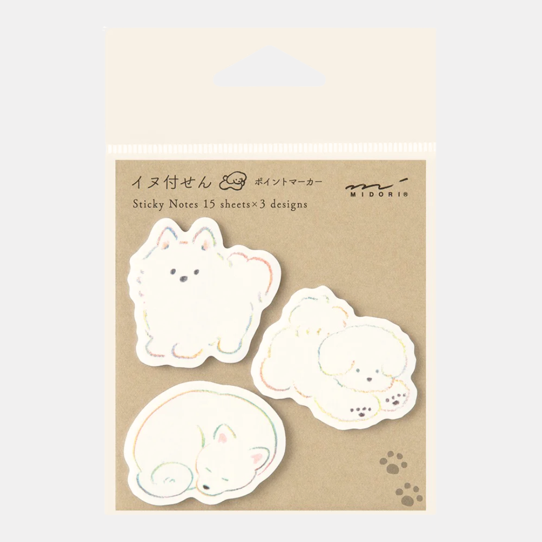 White Dog Sticky Notes