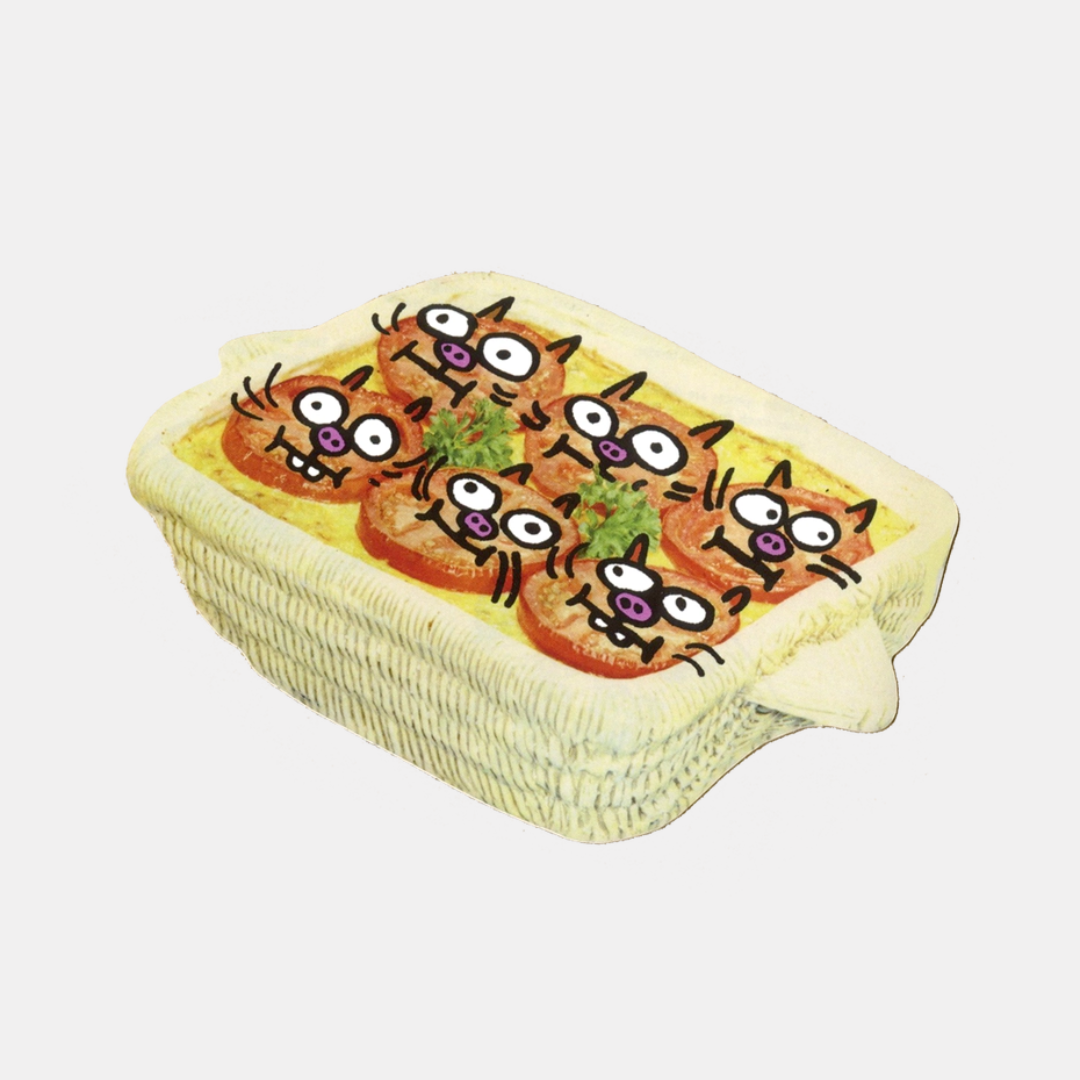 Tomato Corn Cat-sserole Sticker