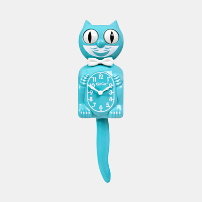 Vibrant Blue Turquoise Kit-Cat Klock
