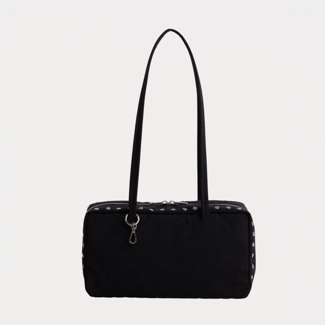 Studs Nylon Bowler Bag
