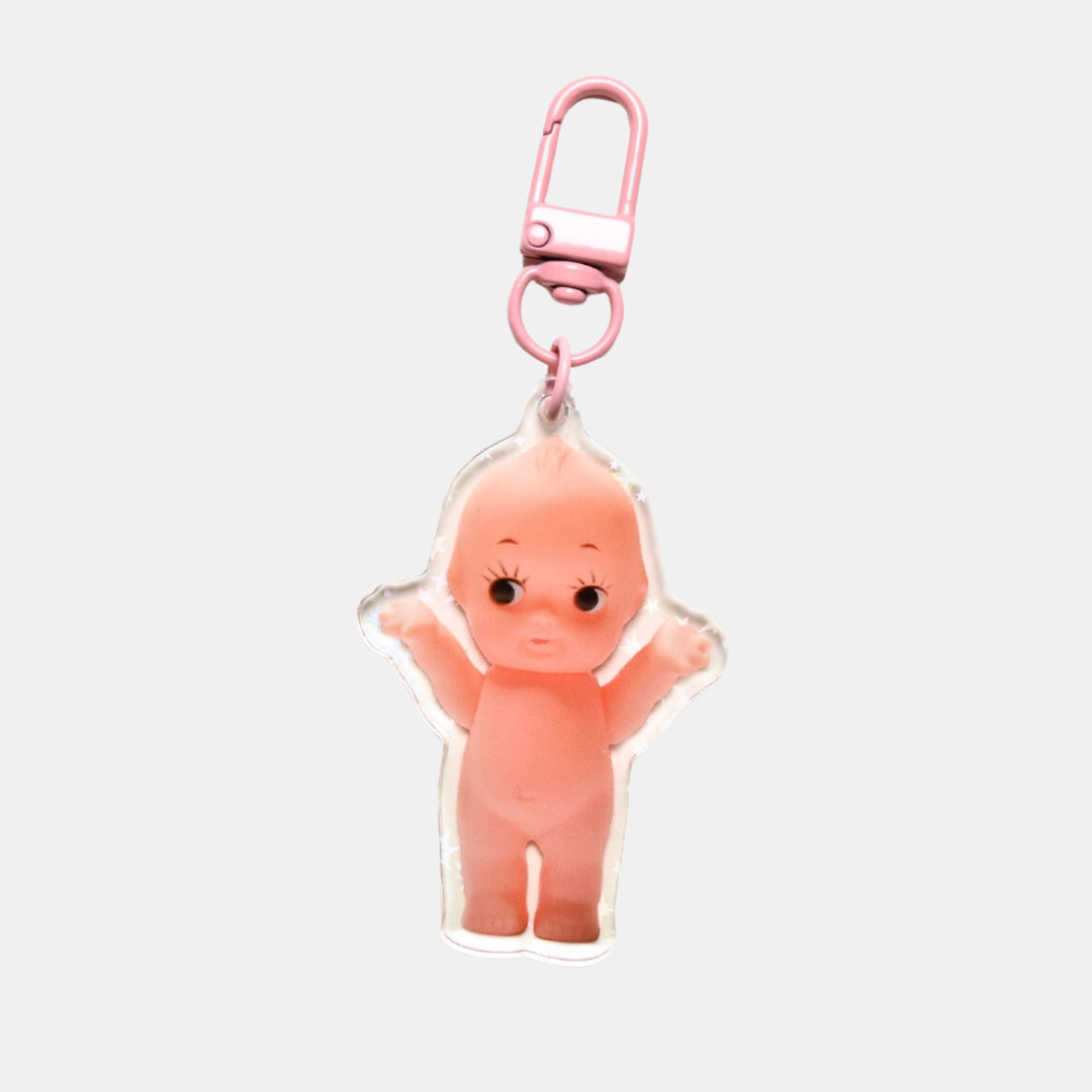Kewpie Holographic Star Keychain