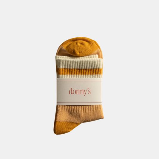 Almond Varsity Stripe Socks