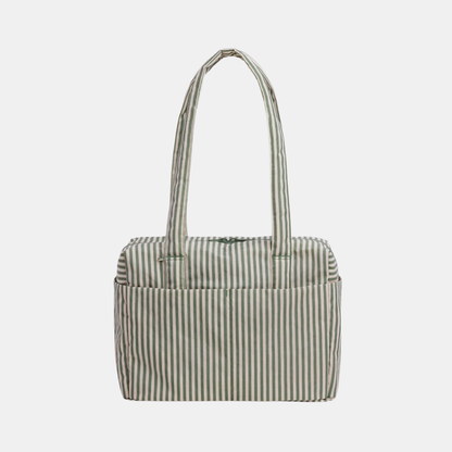 Sage Stripe Everyday Cloud Bag