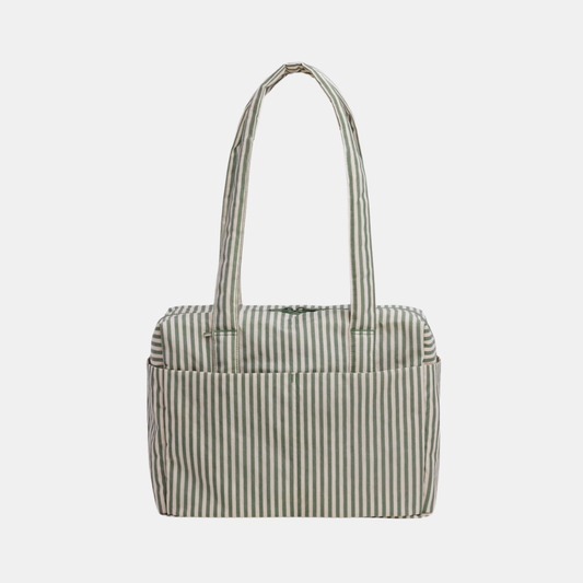 Sage Stripe Everyday Cloud Bag