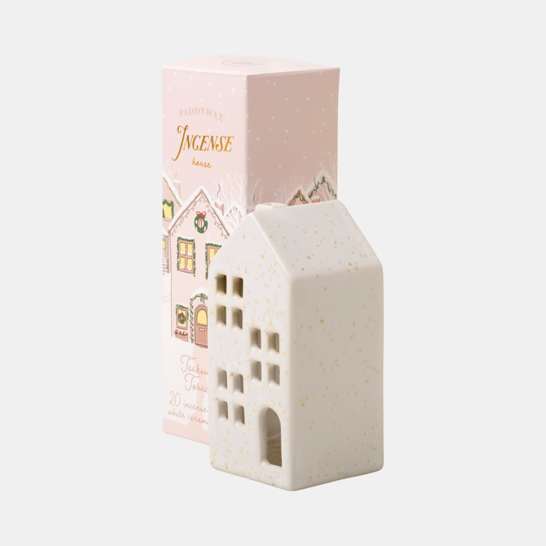 White Holiday House Incense Cone Set