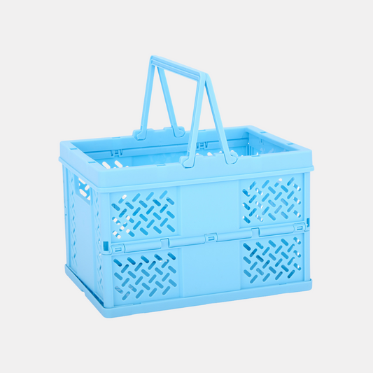 Small Blue Folding Storage Basket