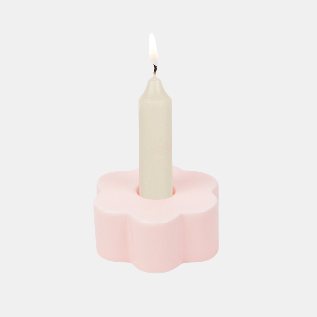 Pink Daisy Candle Holder
