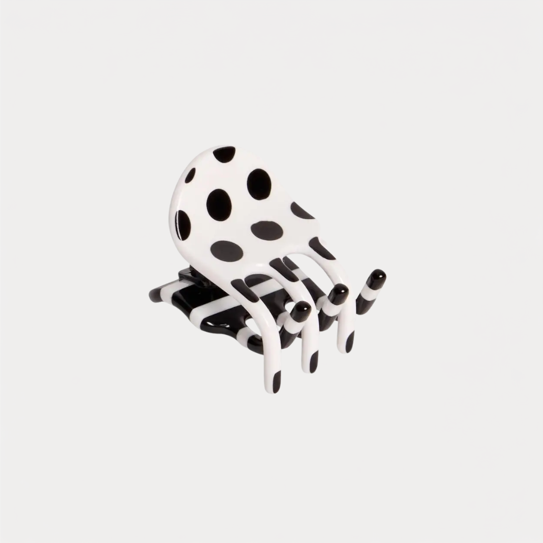Black and White Mini Hair Claw
