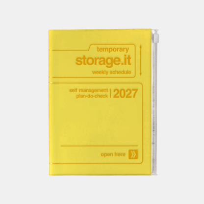 Yellow B6 Storage.It 2027 Weekly Schedule