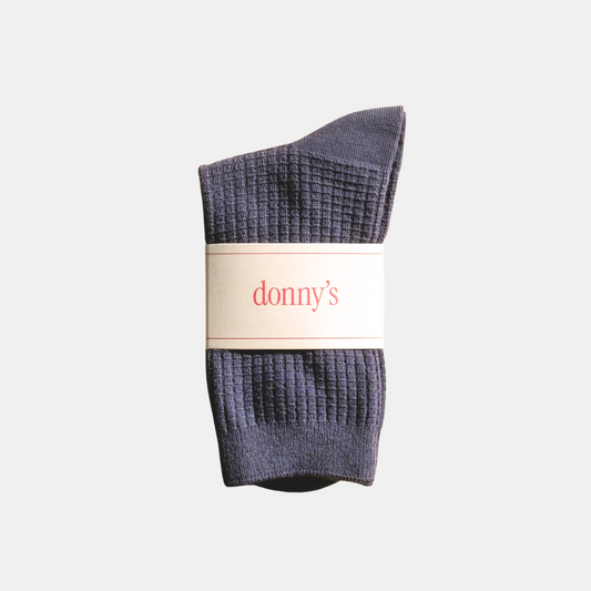 Eggplant Waffle Socks