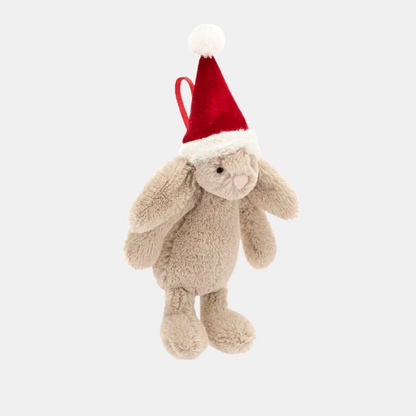 Bashful Christmas Bunny Ornament