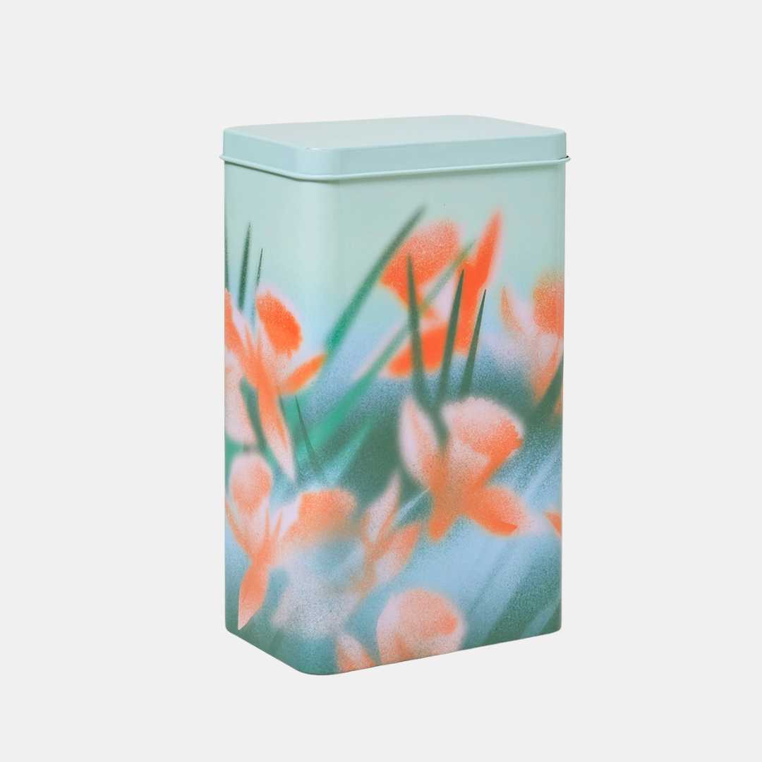 Flowers Kitchen Storage Tin