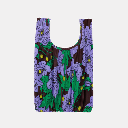 Maroon Poppy Pleated Baggu