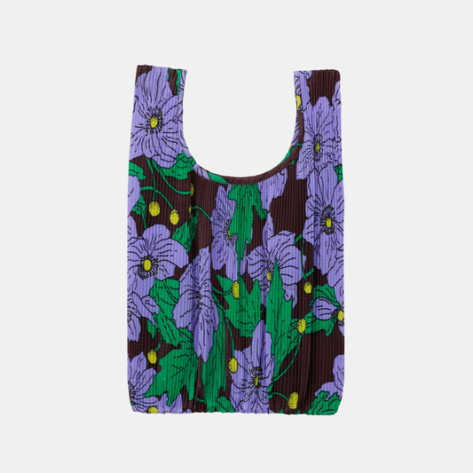 Maroon Poppy Pleated Baggu