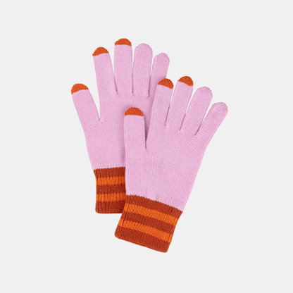 Lilac Knit Touchscreen Gloves