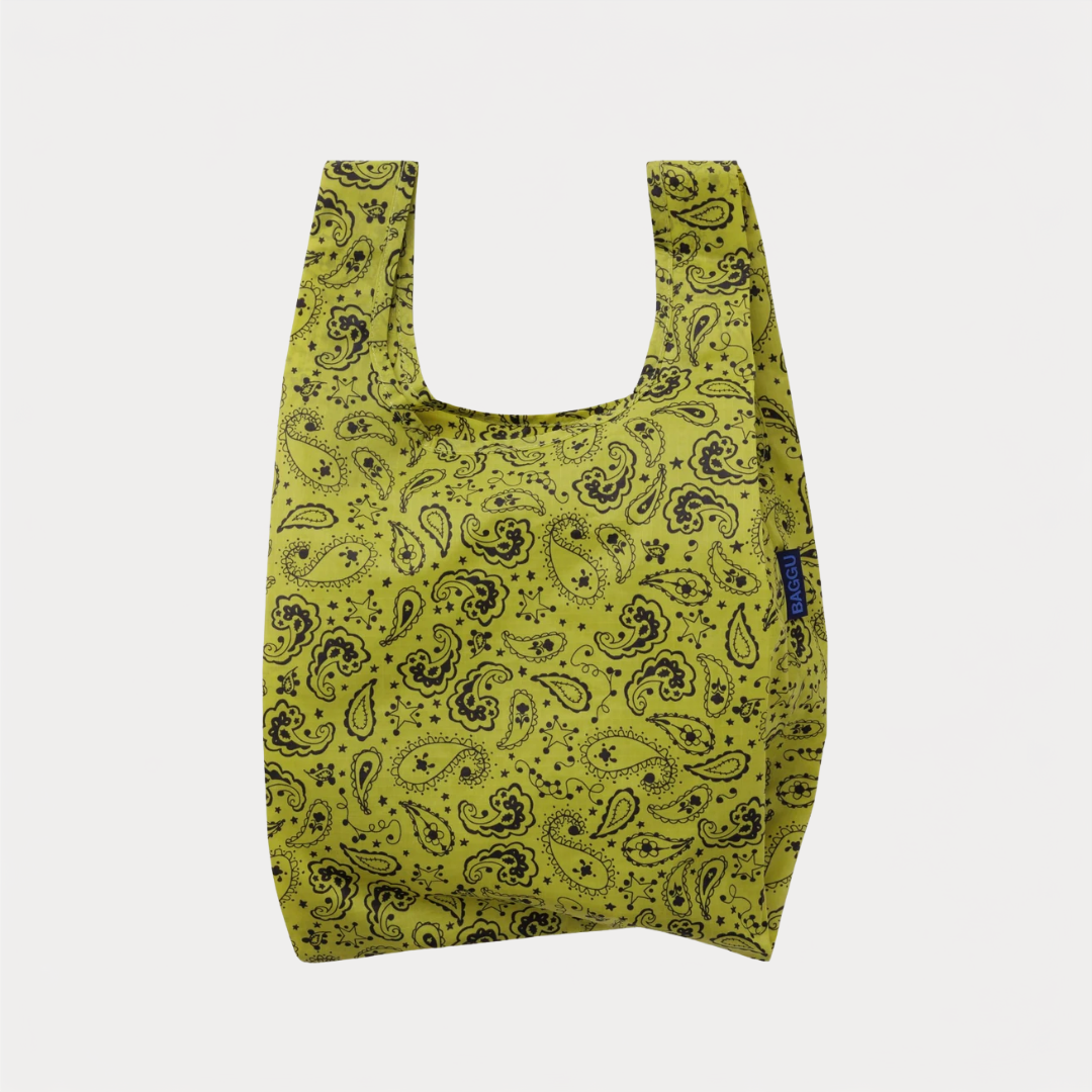 Chartreuse Paisley Baby Baggu