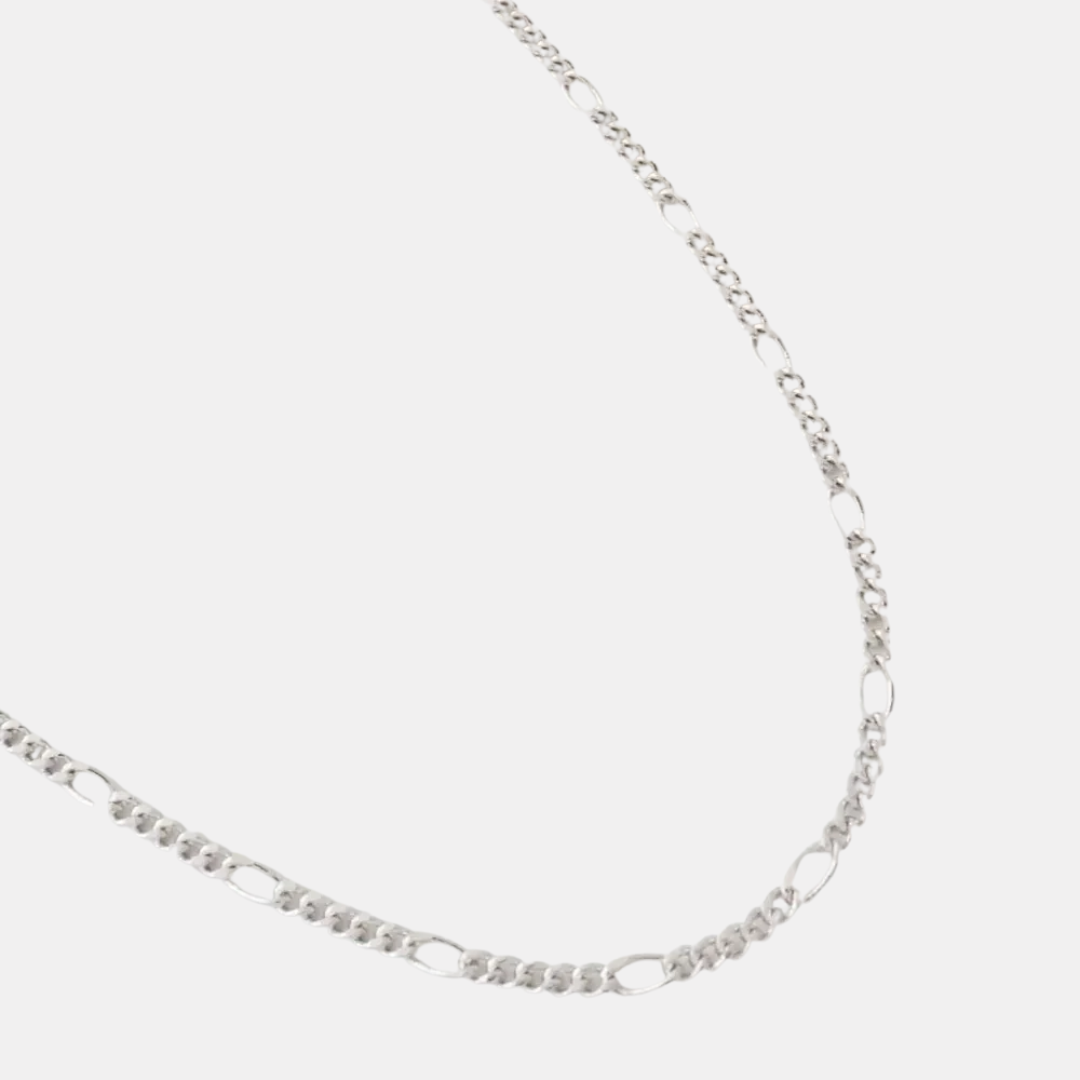Silver Figaro Chain Choker