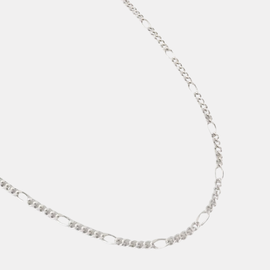 Silver Figaro Chain Choker