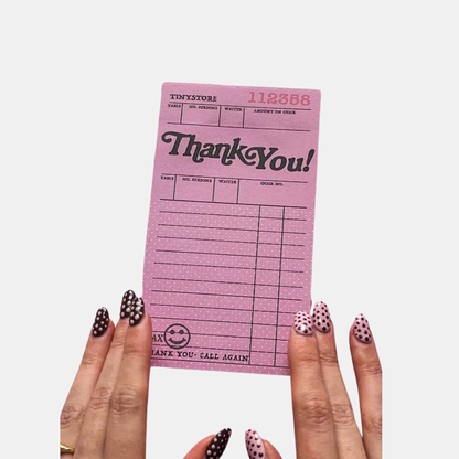 Pink 'Thank You' Sticky Notepad