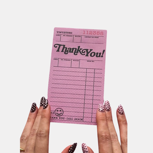 Pink 'Thank You' Sticky Notepad