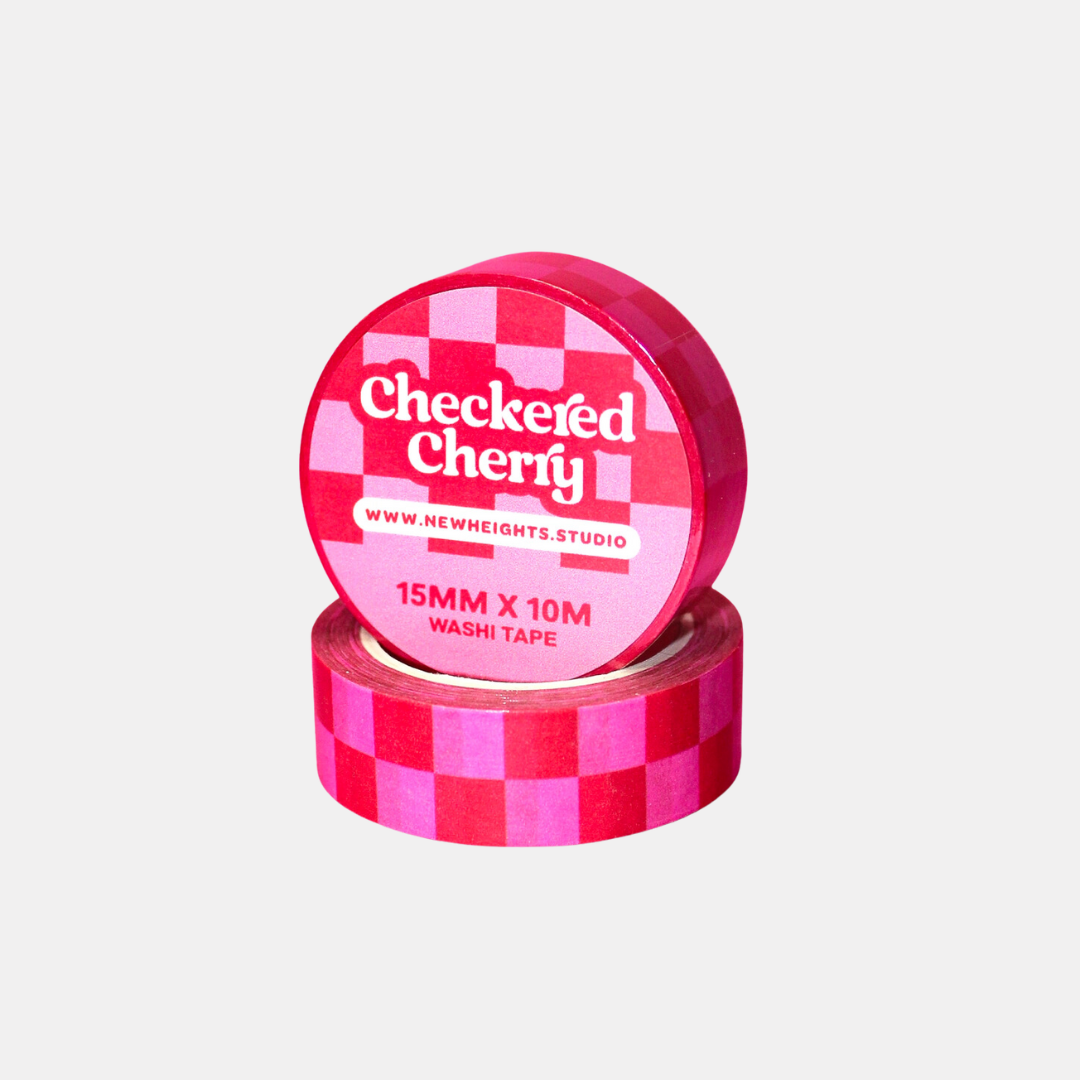 Checkered Cherry Washi Tape