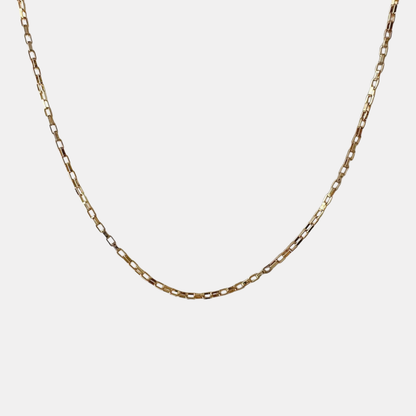 Gold Boxy Chain Necklace