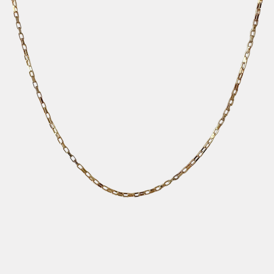 Gold Boxy Chain Necklace
