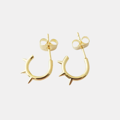 Gold Spike Hoops