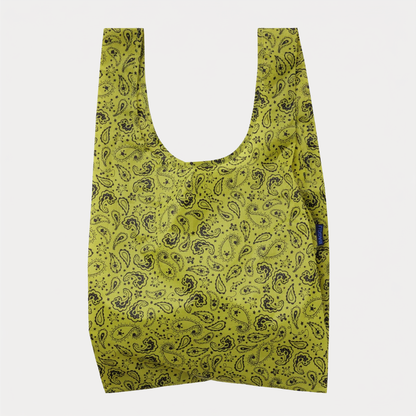 Chartreuse Paisley Standard Baggu