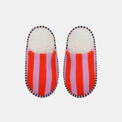 Poppy Lilac Stripe Slippers