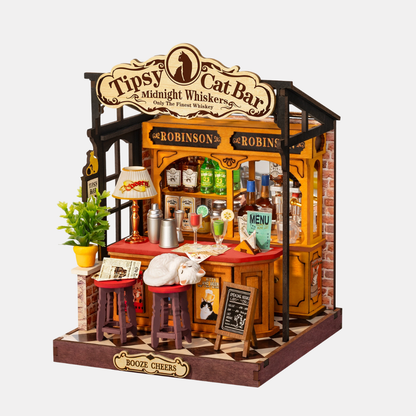 Tipsy Cat Bar DIY Miniature Kit