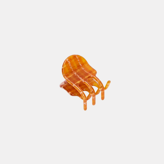 Caramel Plaid Mini Hair Claw