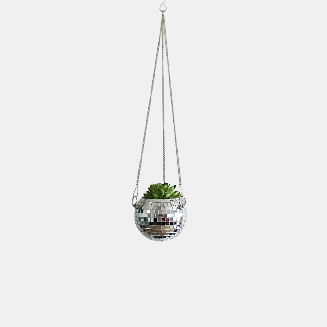 Disco Ball Hanging Planter