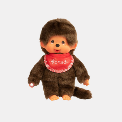Monchhichi Classic Boy Red Bib Plushie