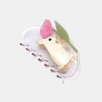 Peony Bunny Hair Claw